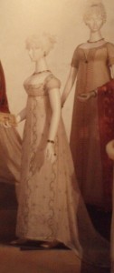 suknie damskie z bawełnianego muślinu, ok. 1805